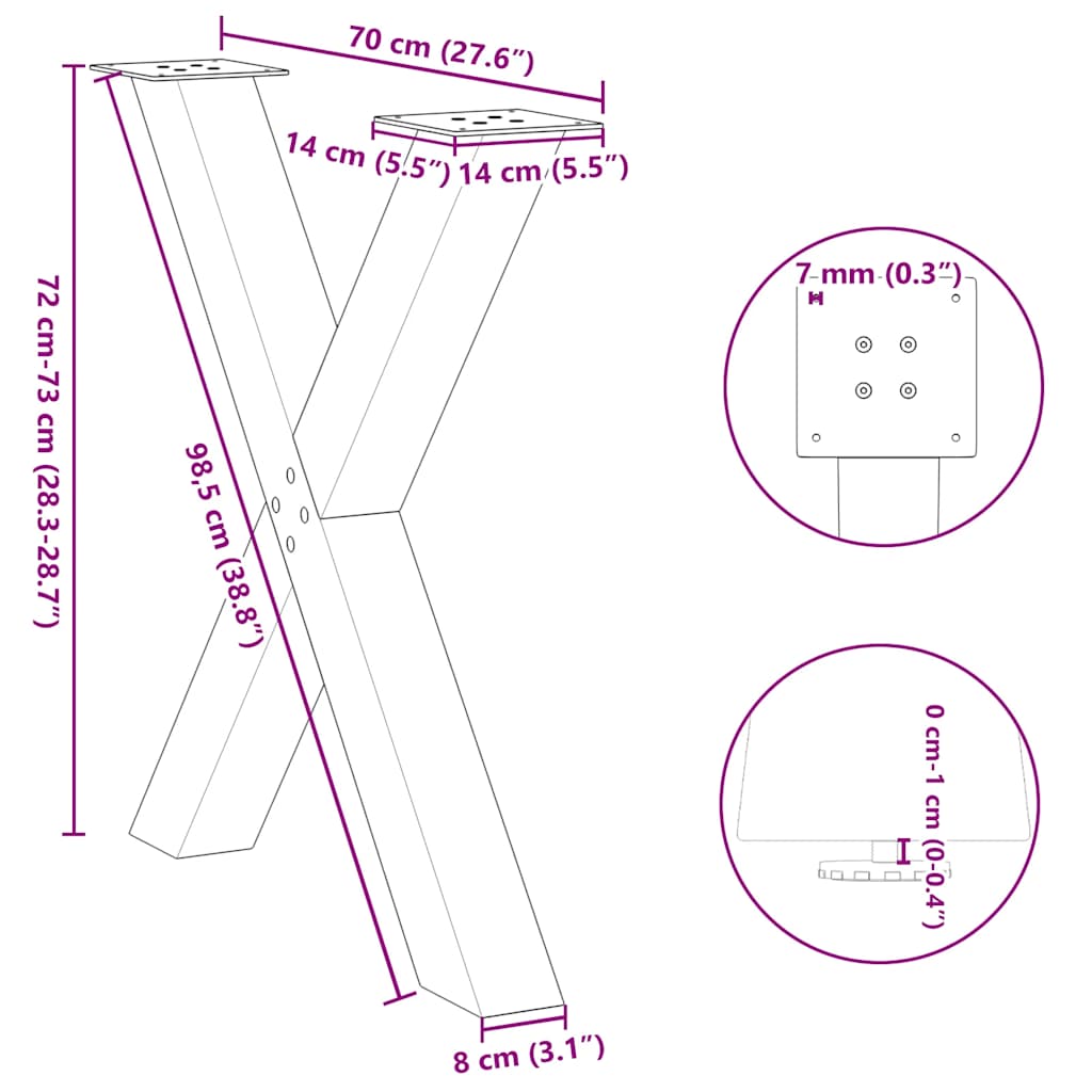 8721158316363_g_en_hd_9 vidaXL Dining Table Legs X-Shaped 2 pcs Black 70x(72-73) cm Steel - Image 10