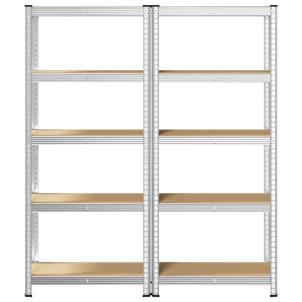 8721158337337_g_en_hd_2 vidaXL 5-Layer Storage Shelves 2 pcs Silver Steel&Engineered Wood - Image 5