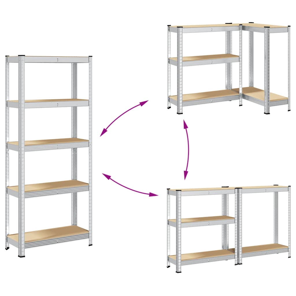 8721158337337_g_en_hd_5 vidaXL 5-Layer Storage Shelves 2 pcs Silver Steel&Engineered Wood - Image 8