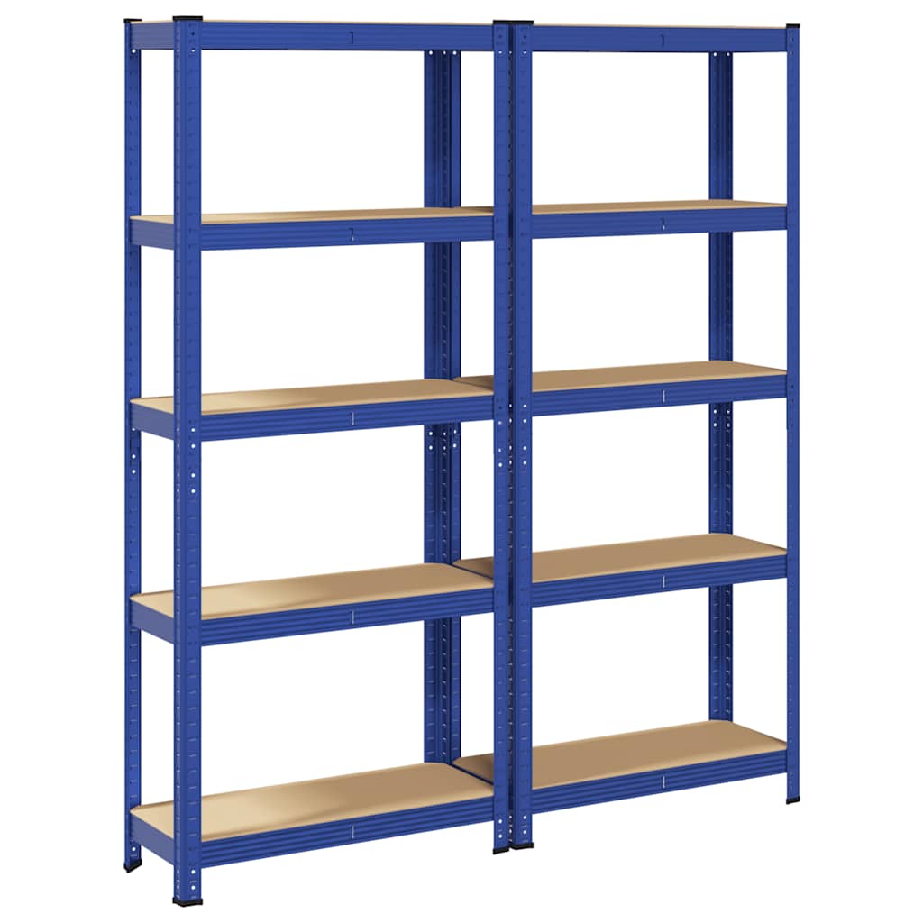 8721158337351_g_en_hd_4 vidaXL 5-Layer Storage Shelves 2 pcs Blue Steel&Engineered Wood - Image 7
