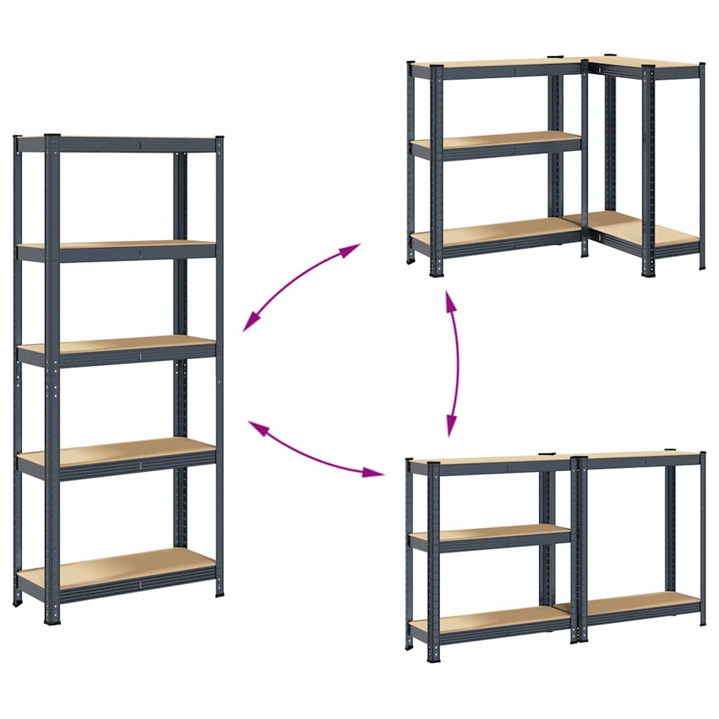 8721158337375_g_en_hd_5 vidaXL 5-Layer Storage Shelves 2 pcs Anthracite Steel&Engineered Wood - Image 8
