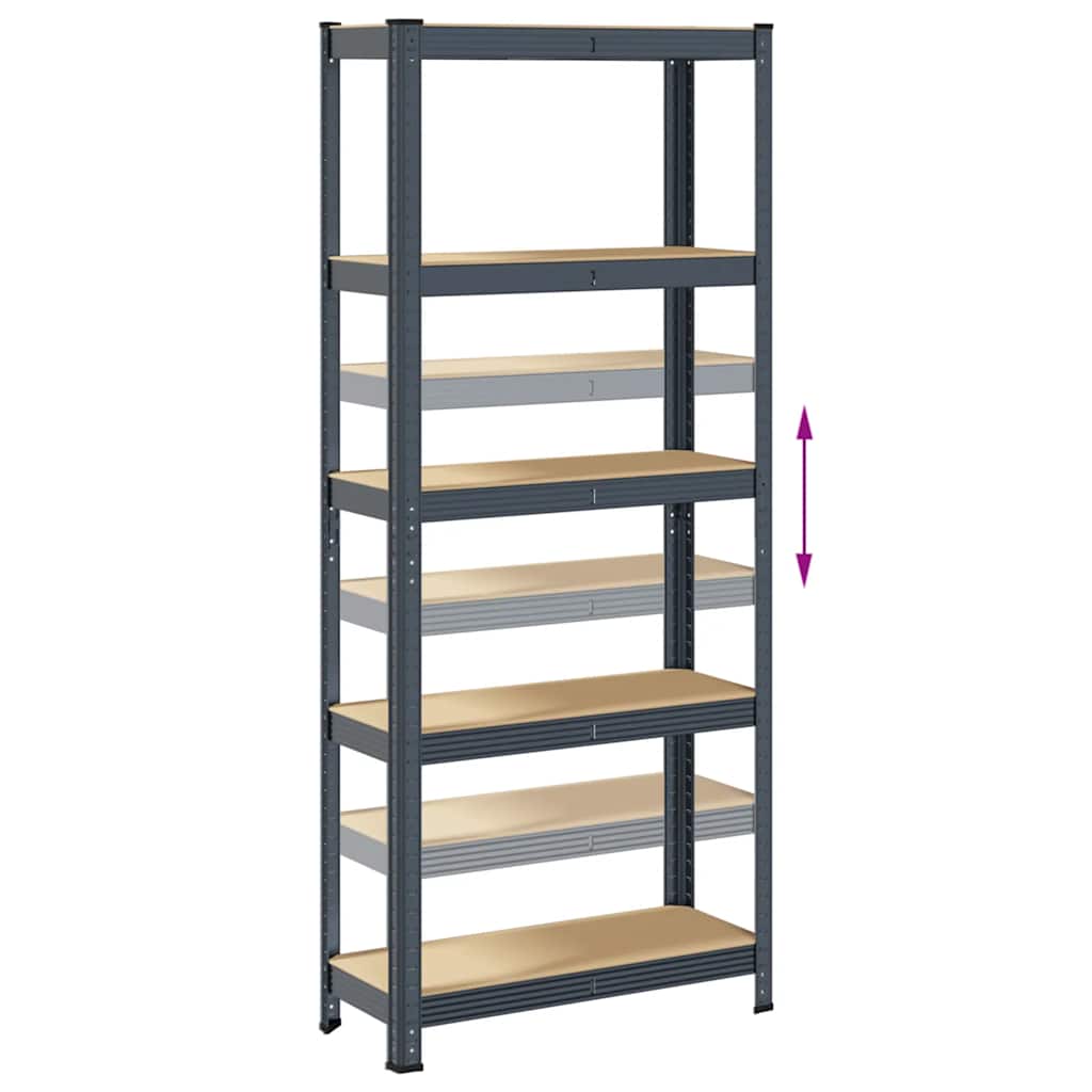8721158337375_g_en_hd_6 vidaXL 5-Layer Storage Shelves 2 pcs Anthracite Steel&Engineered Wood - Image 9