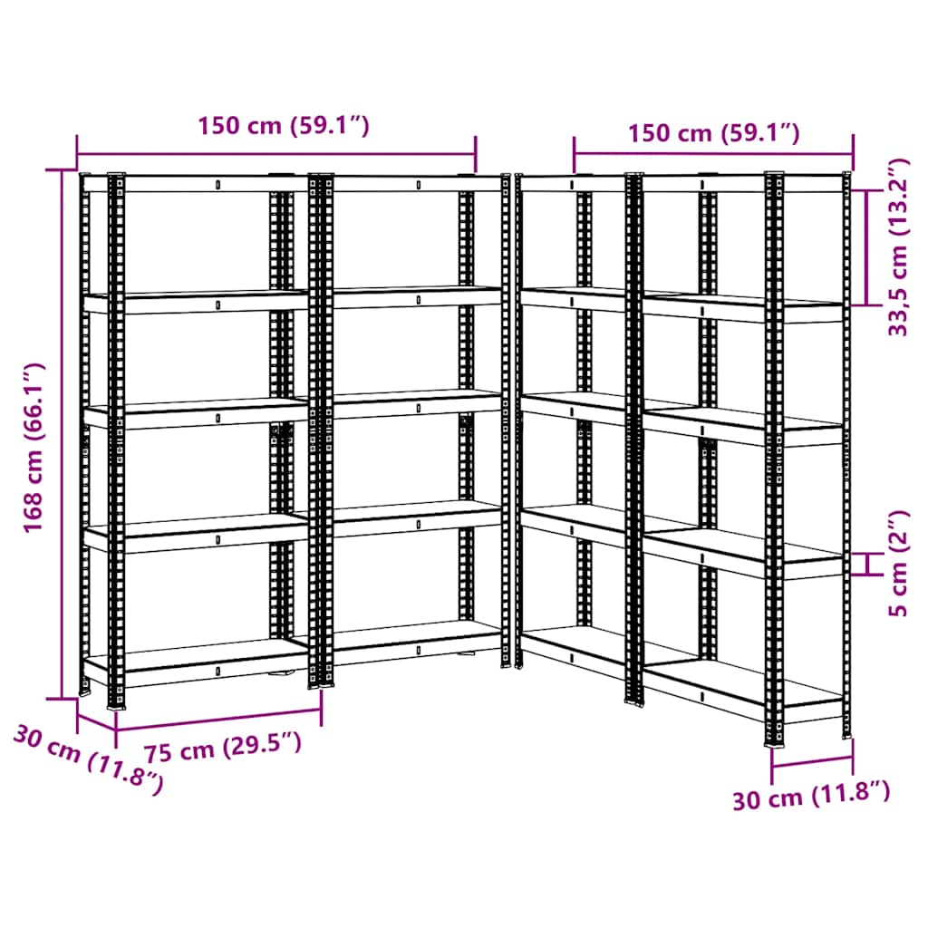 8721158337382_g_en_hd_9 vidaXL 5-Layer Storage Shelves 4 pcs Anthracite Steel&Engineered Wood - Image 12