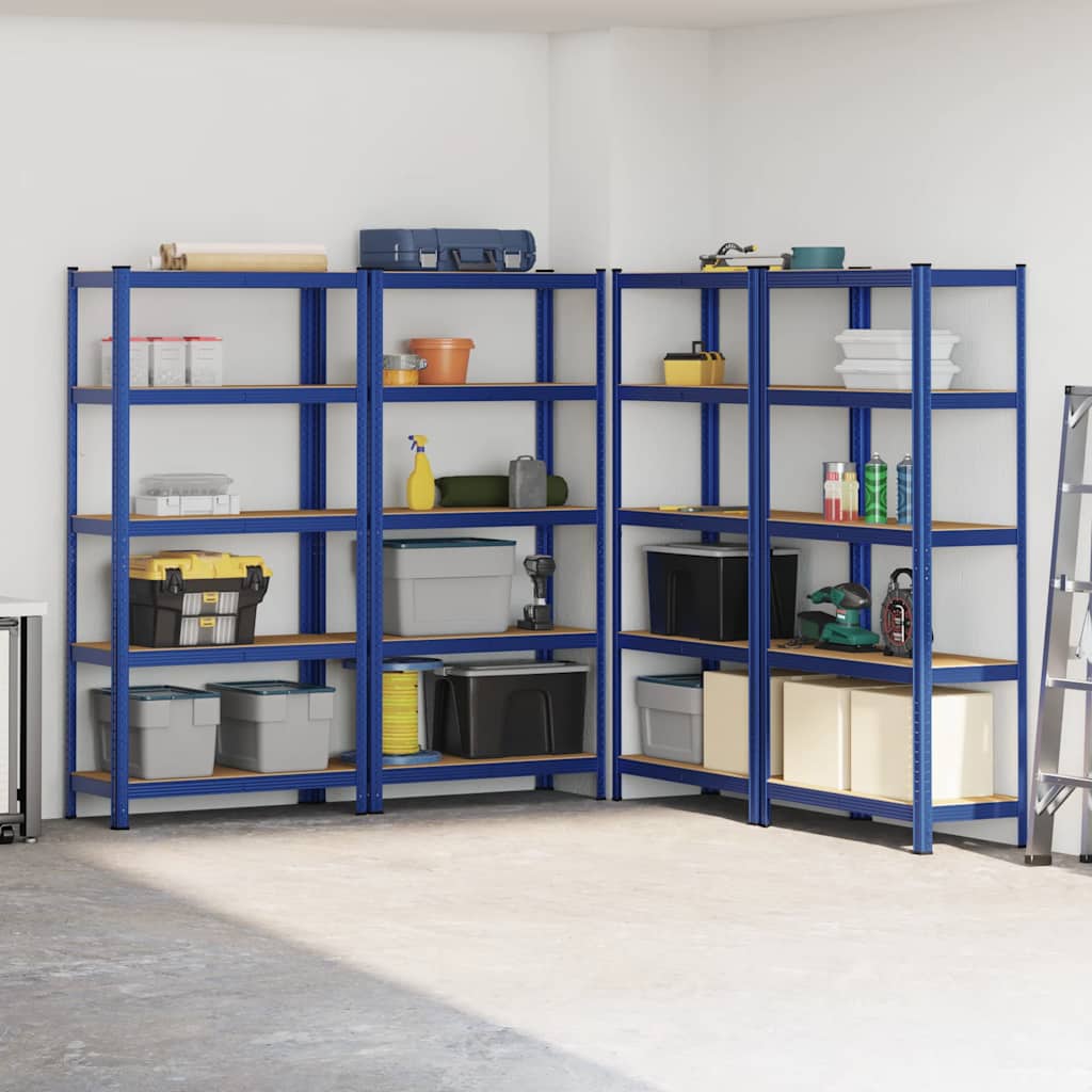 8721158337429_g_en_hd_1 vidaXL 5-Layer Storage Shelves 4 pcs Blue Steel&Engineered Wood - Image 4