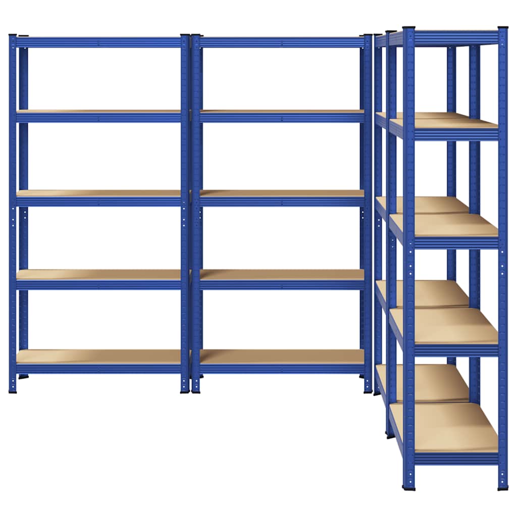 8721158337429_g_en_hd_2 vidaXL 5-Layer Storage Shelves 4 pcs Blue Steel&Engineered Wood - Image 5