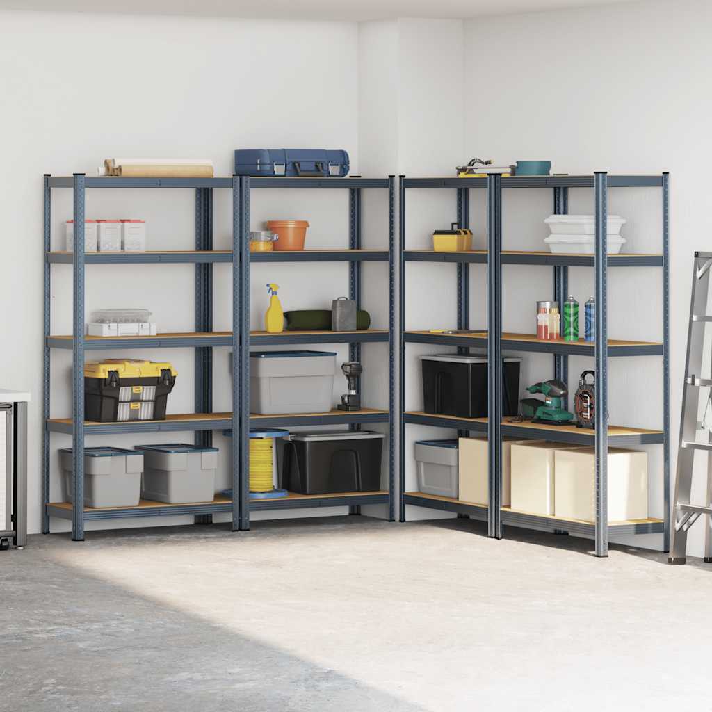 8721158337443_g_en_hd_1 vidaXL 5-Layer Storage Shelves 4 pcs Anthracite Steel&Engineered Wood - Image 4