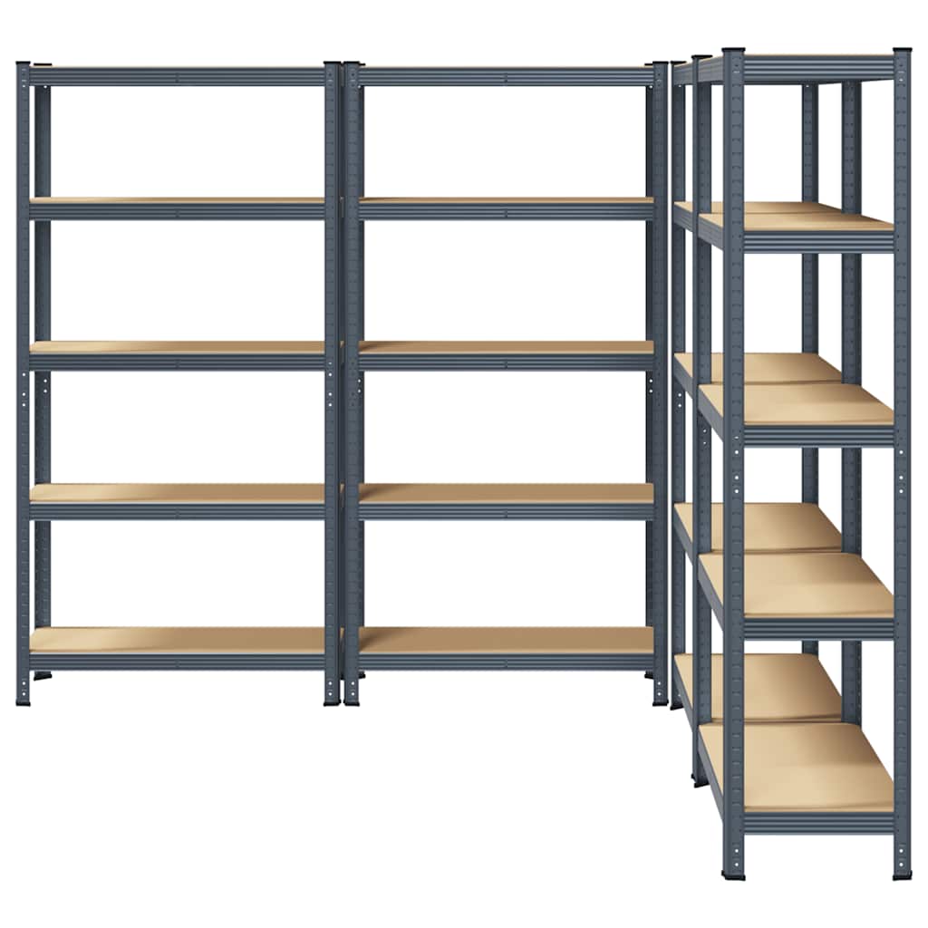 8721158337443_g_en_hd_2 vidaXL 5-Layer Storage Shelves 4 pcs Anthracite Steel&Engineered Wood - Image 5