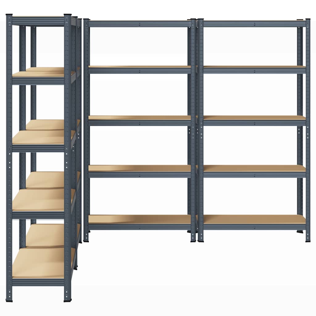 8721158337443_g_en_hd_3 vidaXL 5-Layer Storage Shelves 4 pcs Anthracite Steel&Engineered Wood - Image 6
