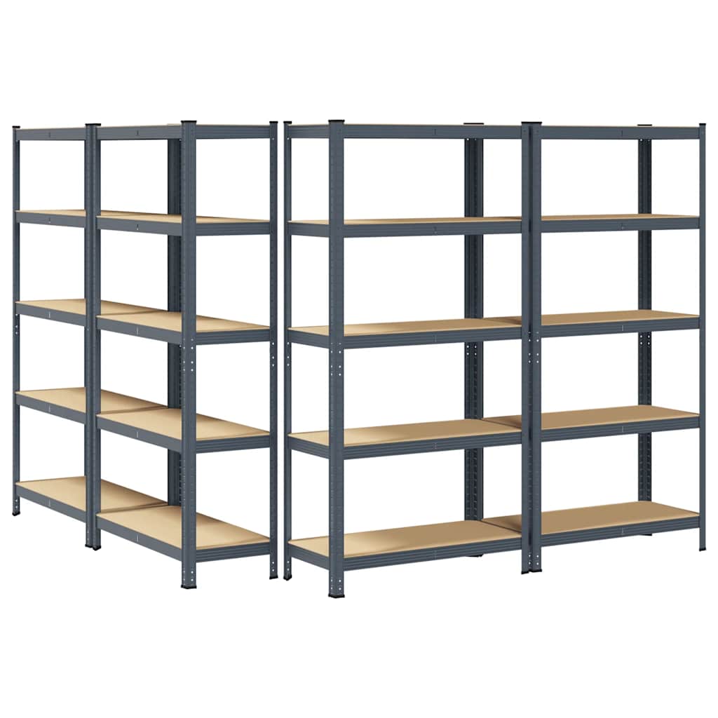 8721158337443_g_en_hd_4 vidaXL 5-Layer Storage Shelves 4 pcs Anthracite Steel&Engineered Wood - Image 7