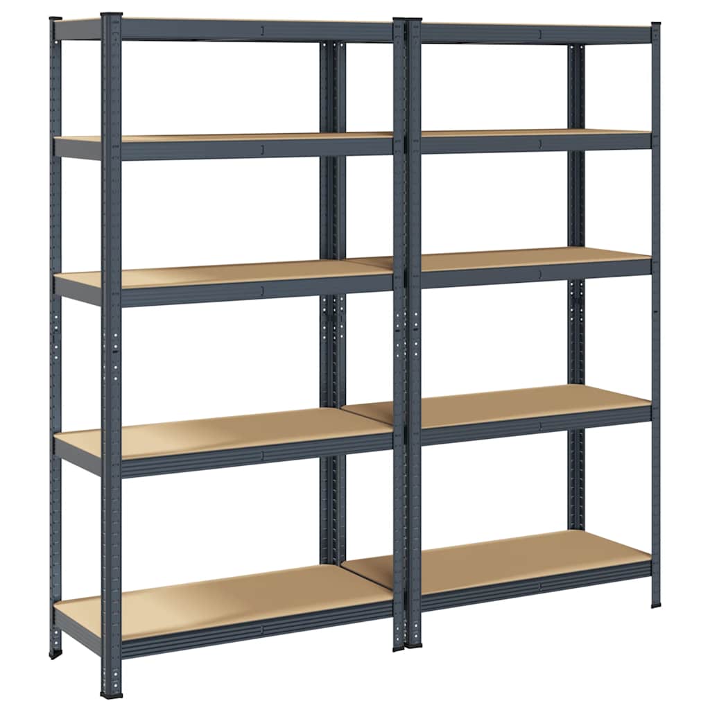 8721158337481_a_en_hd_1 vidaXL 5-Layer Heavy-duty Shelves 2 pcs Anthracite Steel&Engineered Wood - Image 2