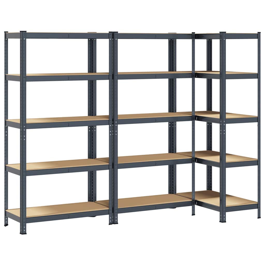 8721158337498_a_en_hd_1 vidaXL 5-Layer Heavy-duty Shelves 3 pcs Anthracite Steel&Engineered Wood - Image 2