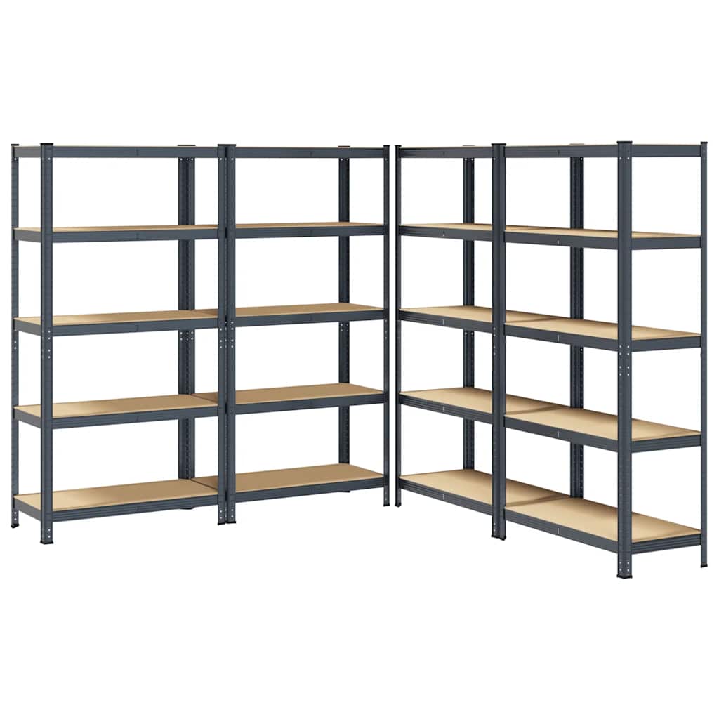 8721158337504_a_en_hd_1 vidaXL 5-Layer Heavy-duty Shelves 4 pcs Anthracite Steel&Engineered Wood - Image 2
