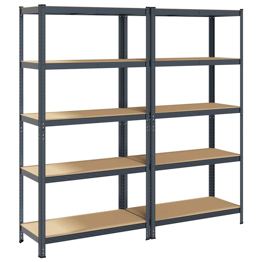8721158337573_g_en_hd_4 vidaXL 5-Layer Storage Shelves 2 pcs Anthracite Steel&Engineered Wood - Image 7