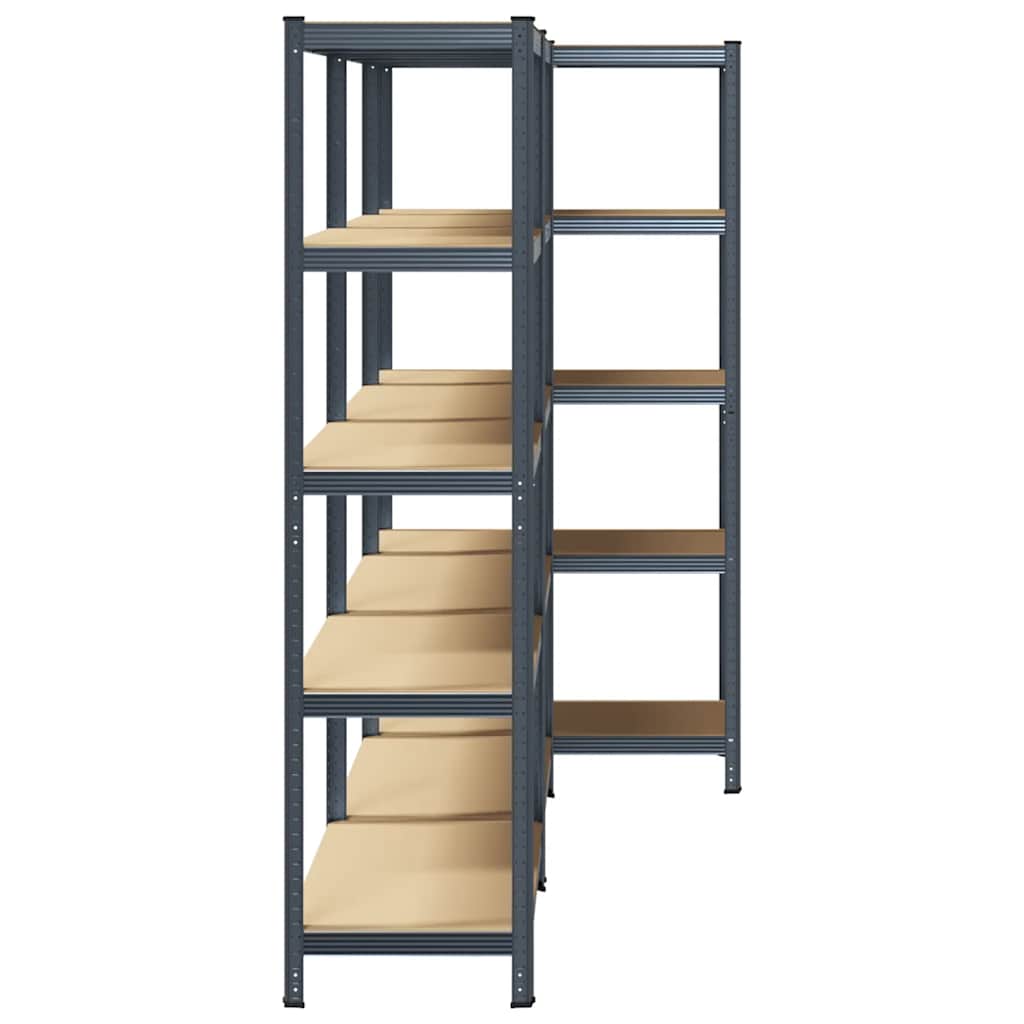 8721158337580_g_en_hd_3 vidaXL 5-Layer Storage Shelves 3 pcs Anthracite Steel&Engineered Wood - Image 6
