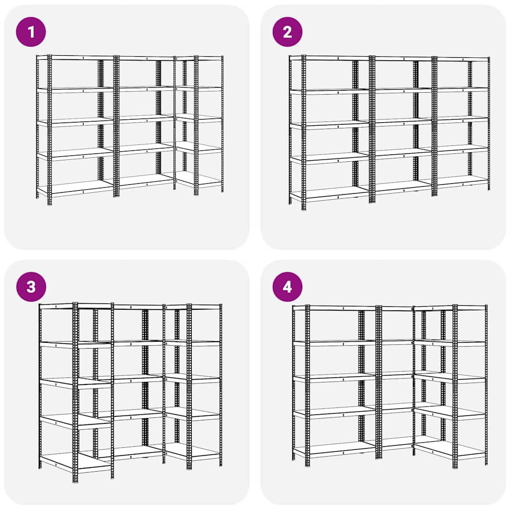 8721158337580_g_en_hd_5 vidaXL 5-Layer Storage Shelves 3 pcs Anthracite Steel&Engineered Wood - Image 8