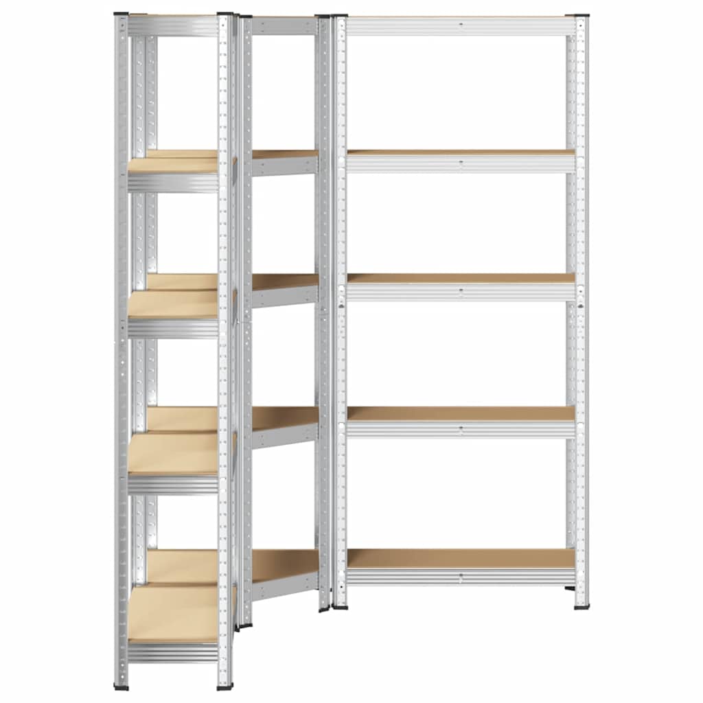 8721158337672_g_en_hd_3 vidaXL 3 Piece 5-Layer Shelves Set Silver Steel&Engineered Wood - Image 6