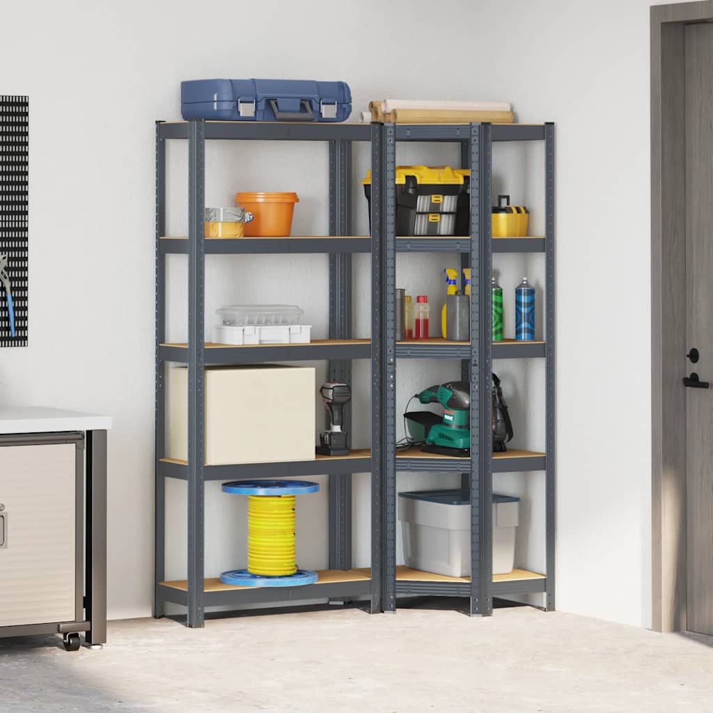 8721158337702_g_en_hd_1 vidaXL 2 Piece 5-Layer Shelves Set Anthracite Steel&Engineered Wood - Image 4
