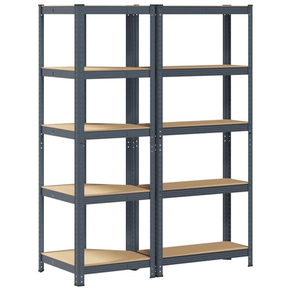 8721158337702_g_en_hd_4 vidaXL 2 Piece 5-Layer Shelves Set Anthracite Steel&Engineered Wood - Image 7