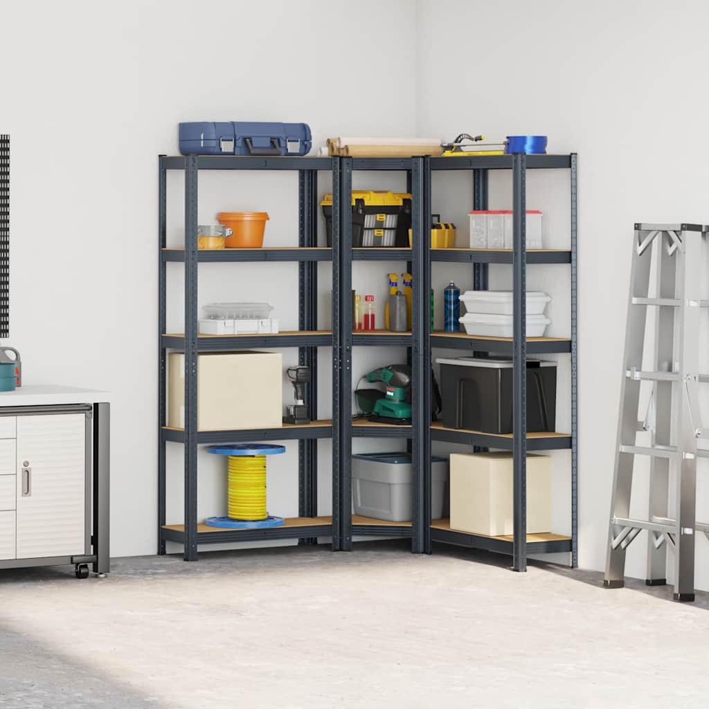 8721158337719_g_en_hd_1 vidaXL 3 Piece 5-Layer Shelves Set Anthracite Steel&Engineered Wood - Image 4