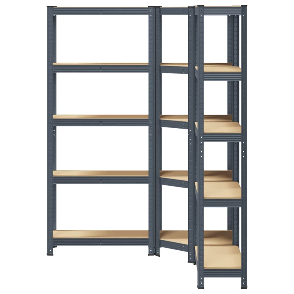 8721158337719_g_en_hd_2 vidaXL 3 Piece 5-Layer Shelves Set Anthracite Steel&Engineered Wood - Image 5