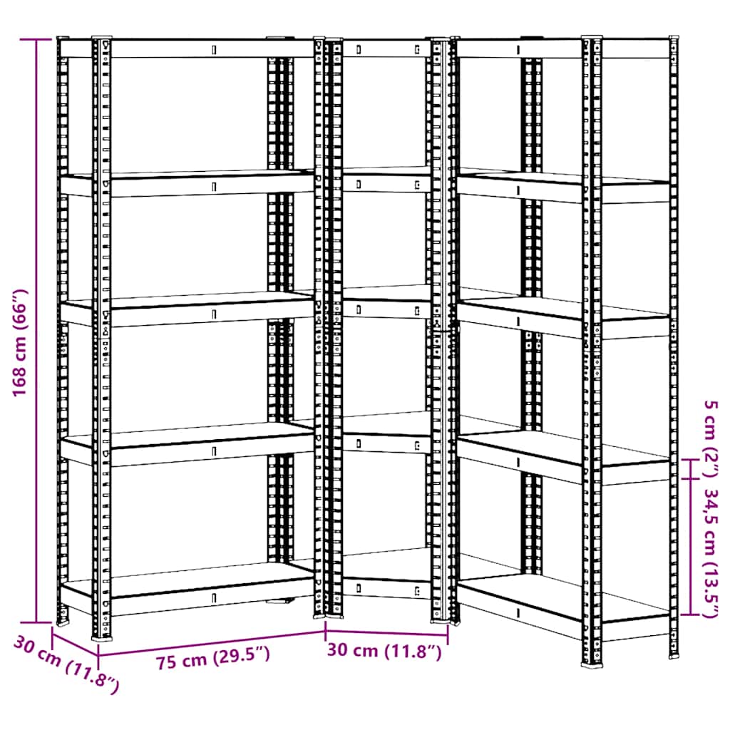 8721158337719_g_en_hd_9 vidaXL 3 Piece 5-Layer Shelves Set Anthracite Steel&Engineered Wood - Image 12
