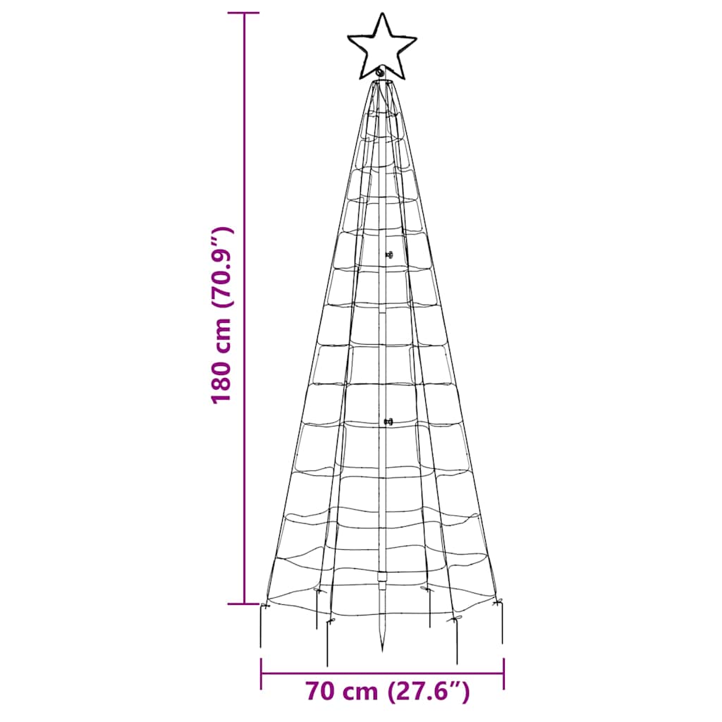 8721158337801_g_en_hd_9 vidaXL LED Christmas Tree with Spikes 220 LEDs Warm White 180 cm - Image 11
