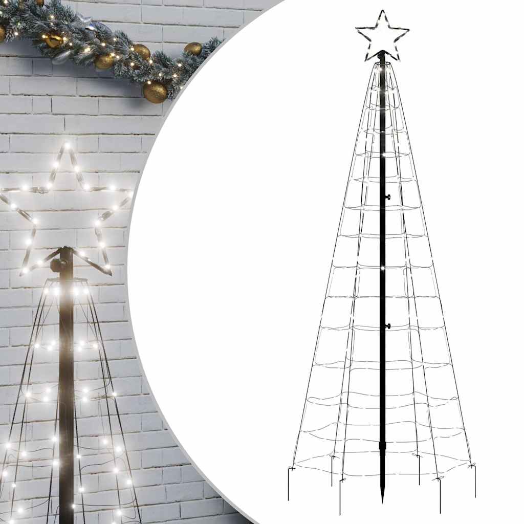 8721158337818_a_en_hd_1 vidaXL LED Christmas Tree with Spikes 220 LEDs Cold White 180 cm - Image 2