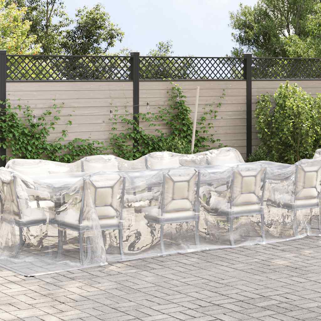 8721158380340_g_en_hd_1 vidaXL Clear Tarpaulin with Eyelets 3x8 m Polyethylene - Image 2