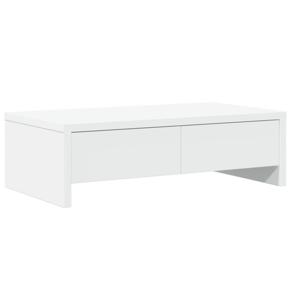 8721158389497_a_en_hd_1 vidaXL Monitor Stand with Drawers White 50x27x15 cm Engineered Wood - Image 2