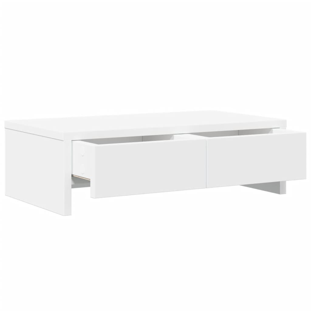 8721158389497_g_en_hd_3 vidaXL Monitor Stand with Drawers White 50x27x15 cm Engineered Wood - Image 5