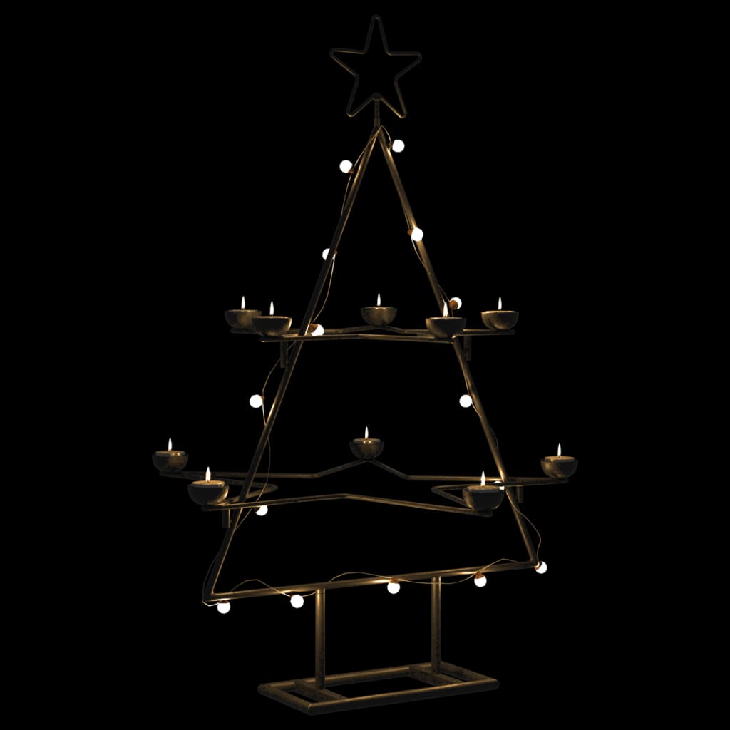 vidaXL Metal Christmas Tree for Decoration Black 75 cm