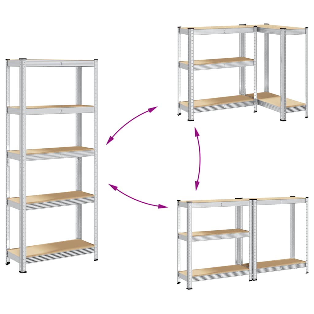8721158392268_g_en_hd_5 vidaXL 5-Layer Storage Shelf Silver Steel&Engineered Wood - Image 8