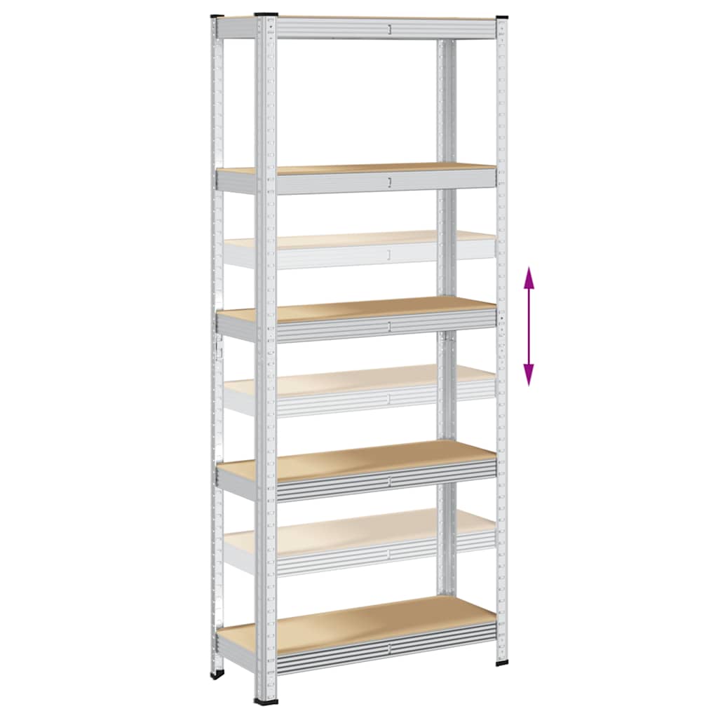 8721158392268_g_en_hd_6 vidaXL 5-Layer Storage Shelf Silver Steel&Engineered Wood - Image 9