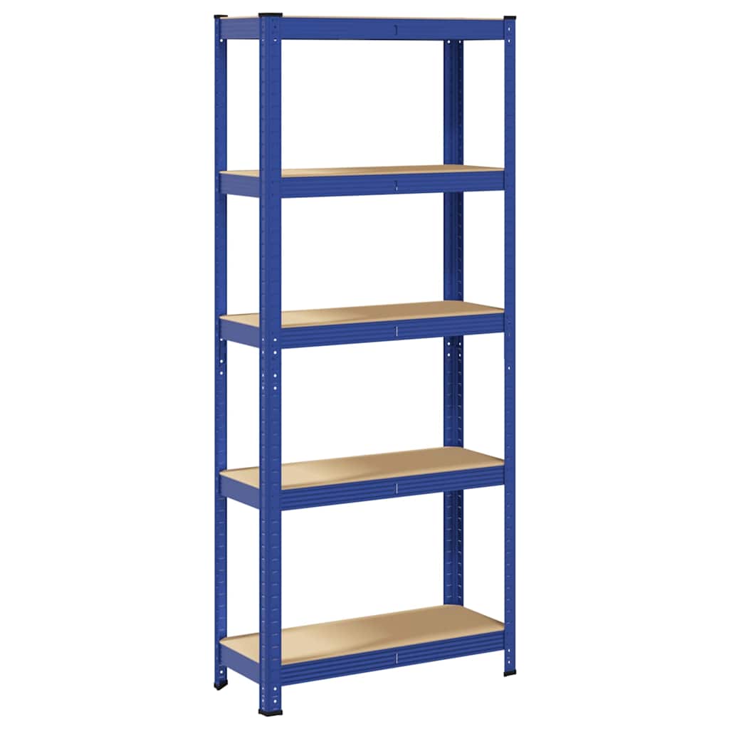 8721158392282_a_en_hd_1 vidaXL 5-Layer Storage Shelf Blue Steel&Engineered Wood - Image 2