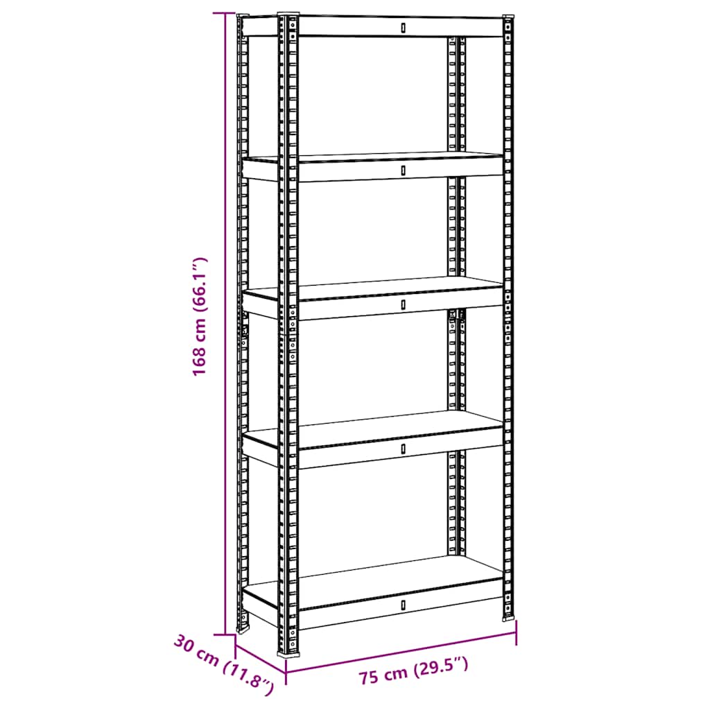 8721158392282_g_en_hd_10 vidaXL 5-Layer Storage Shelf Blue Steel&Engineered Wood - Image 13