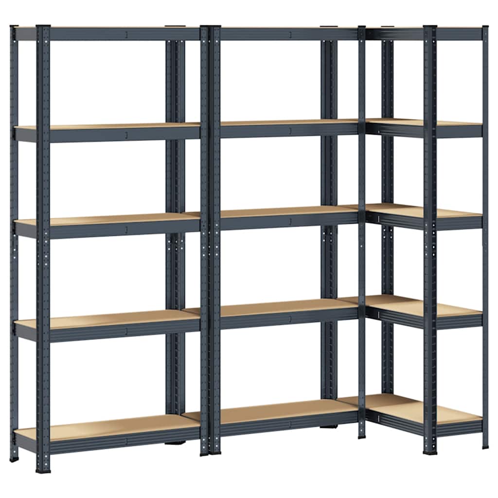 8721158392312_a_en_hd_1 vidaXL 5-Layer Storage Shelves 3 pcs Anthracite Steel&Engineered Wood - Image 2