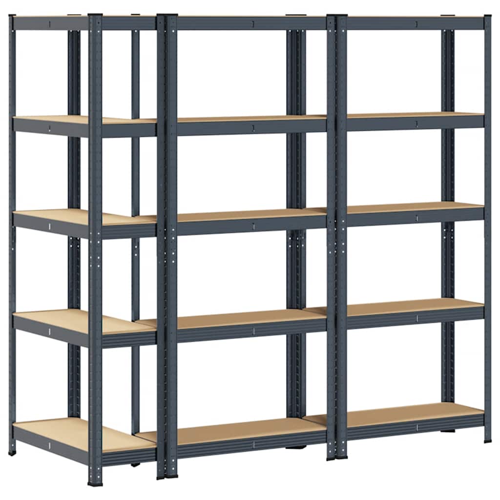 8721158392312_g_en_hd_4 vidaXL 5-Layer Storage Shelves 3 pcs Anthracite Steel&Engineered Wood - Image 7