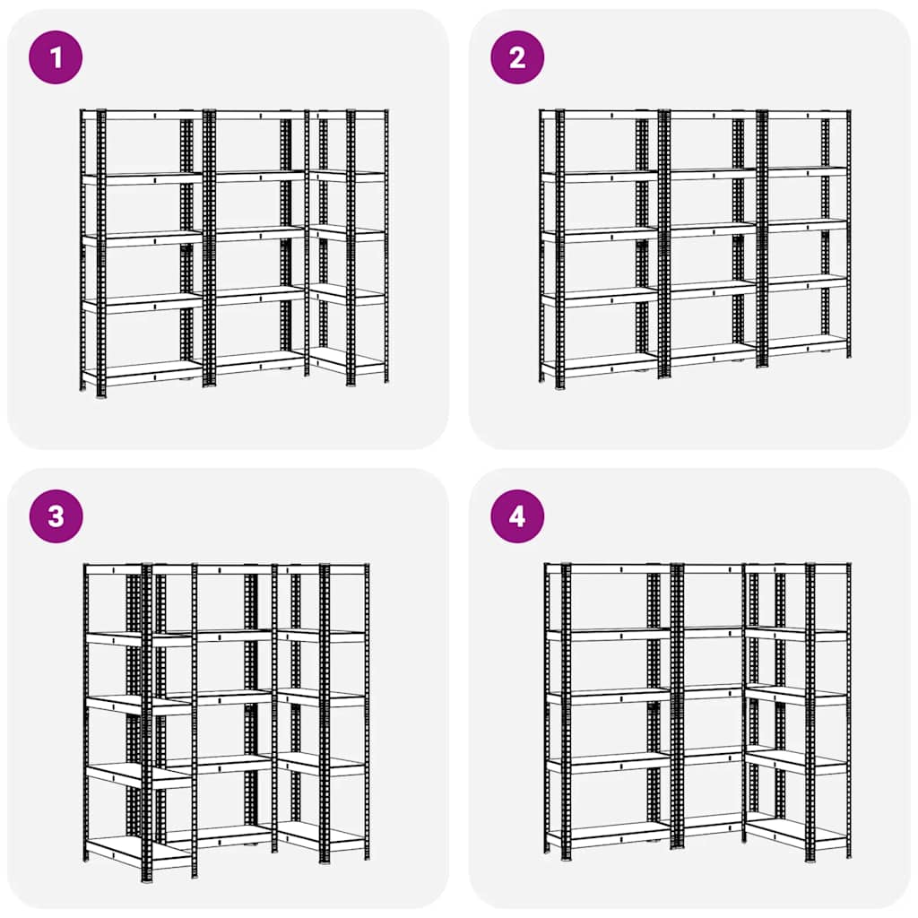 8721158392312_g_en_hd_5 vidaXL 5-Layer Storage Shelves 3 pcs Anthracite Steel&Engineered Wood - Image 8
