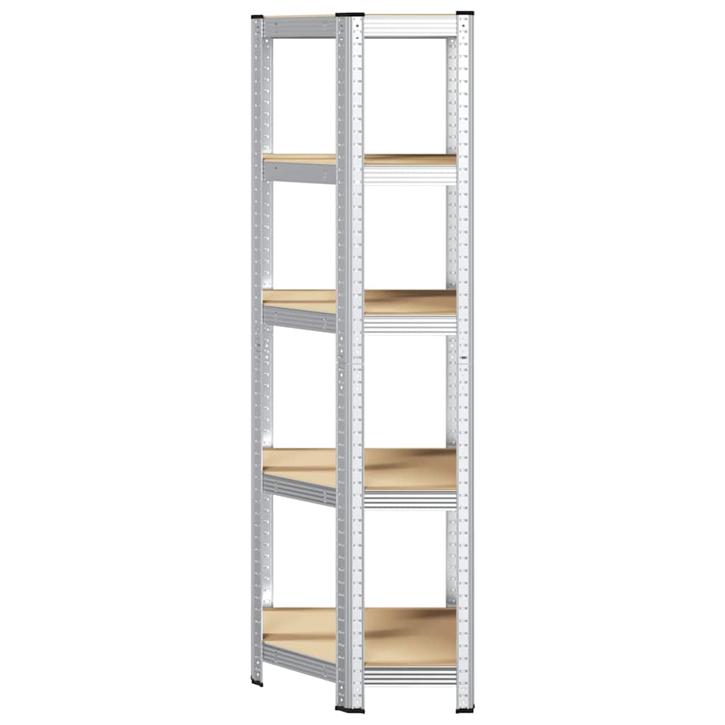 8721158392329_g_en_hd_2 vidaXL 5-Layer Corner Shelf Silver Steel&Engineered Wood - Image 5