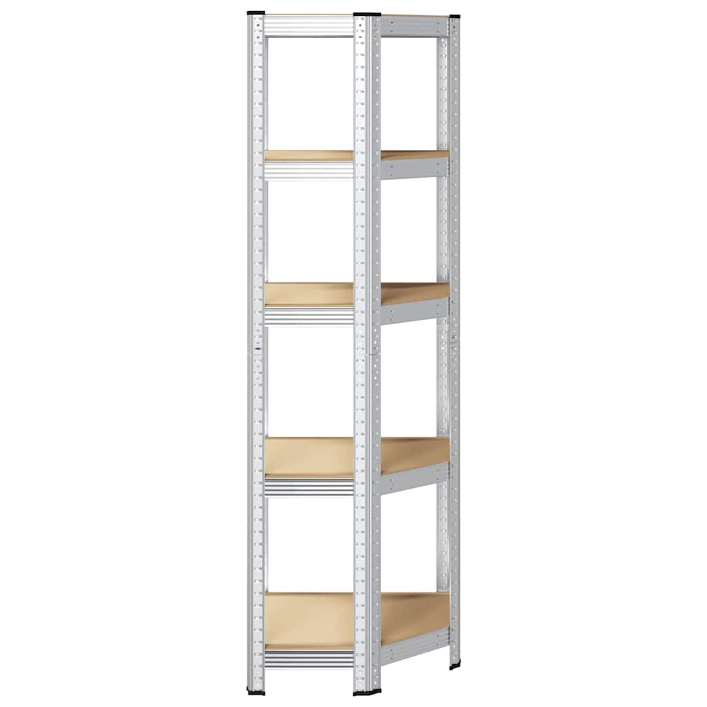 8721158392329_g_en_hd_3 vidaXL 5-Layer Corner Shelf Silver Steel&Engineered Wood - Image 6