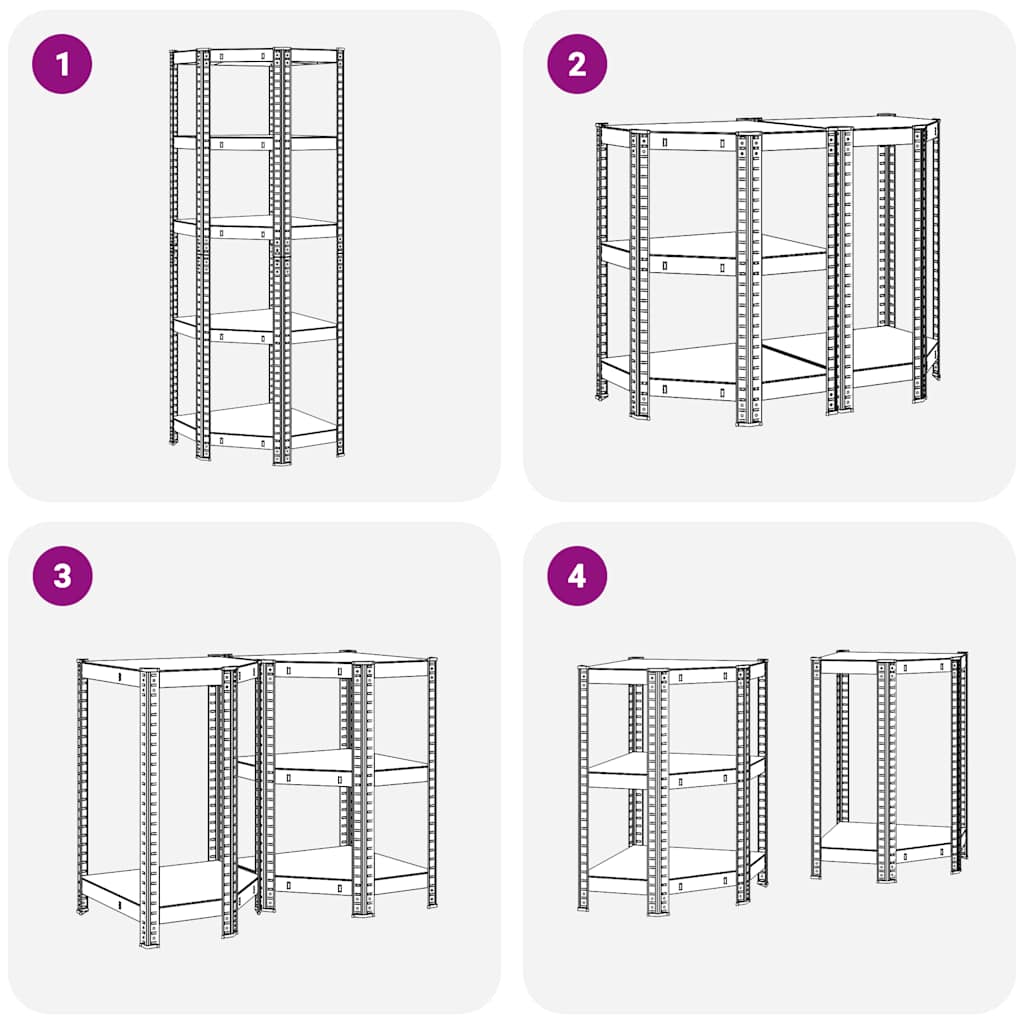 8721158392329_g_en_hd_5 vidaXL 5-Layer Corner Shelf Silver Steel&Engineered Wood - Image 8