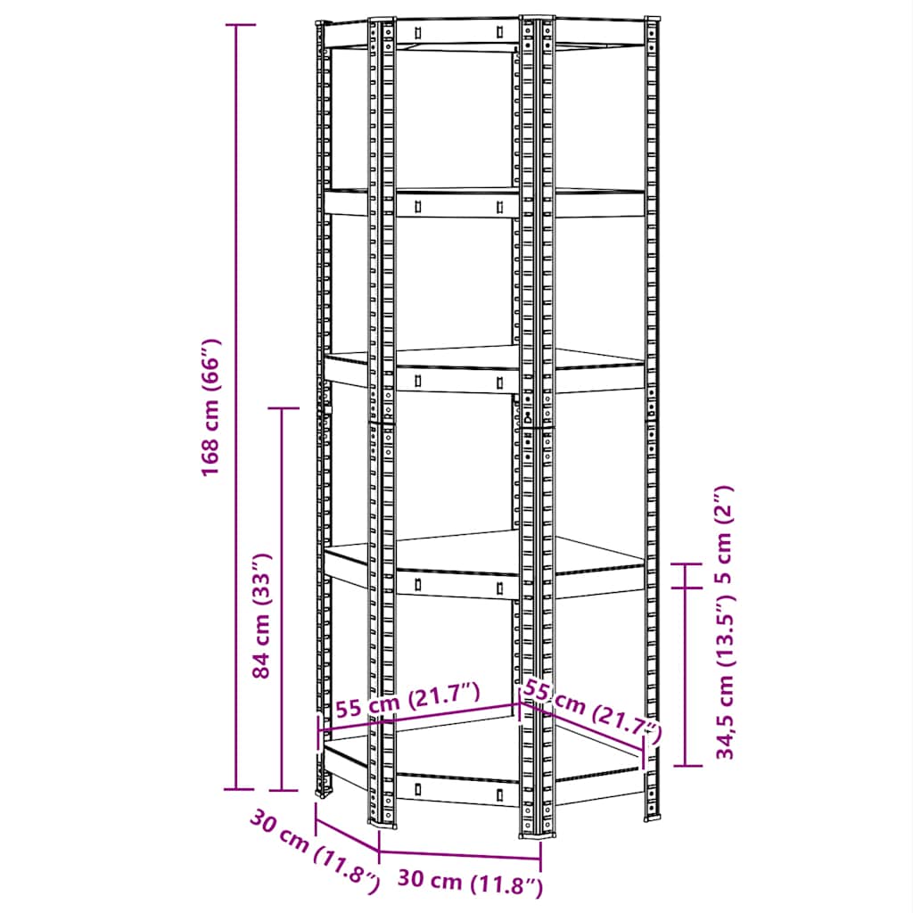 8721158392343_g_en_hd_10 vidaXL 5-Layer Corner Shelf Anthracite Steel&Engineered Wood - Image 13