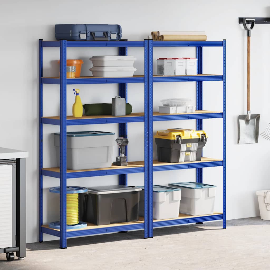 8721158392381_g_en_hd_1 vidaXL 5-Layer Storage Shelves 2 pcs Blue Steel&Engineered Wood - Image 4