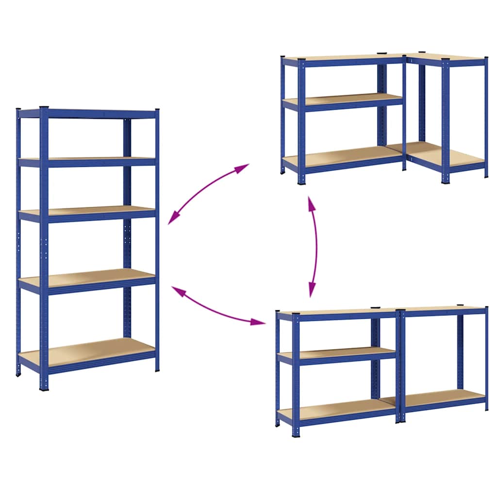 8721158392381_g_en_hd_5 vidaXL 5-Layer Storage Shelves 2 pcs Blue Steel&Engineered Wood - Image 8