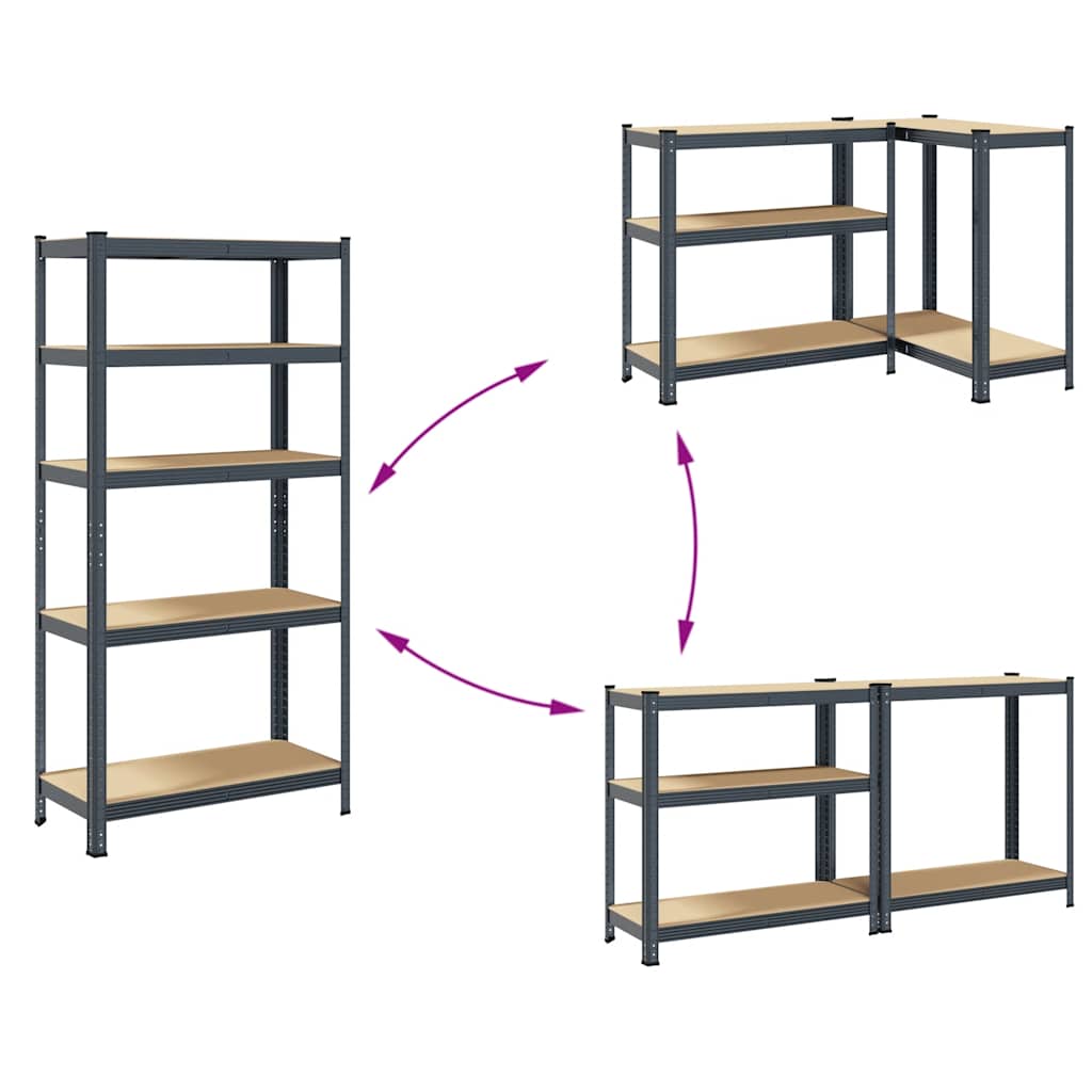 8721158392398_g_en_hd_5 vidaXL 5-Layer Storage Shelf Anthracite Steel&Engineered Wood - Image 8