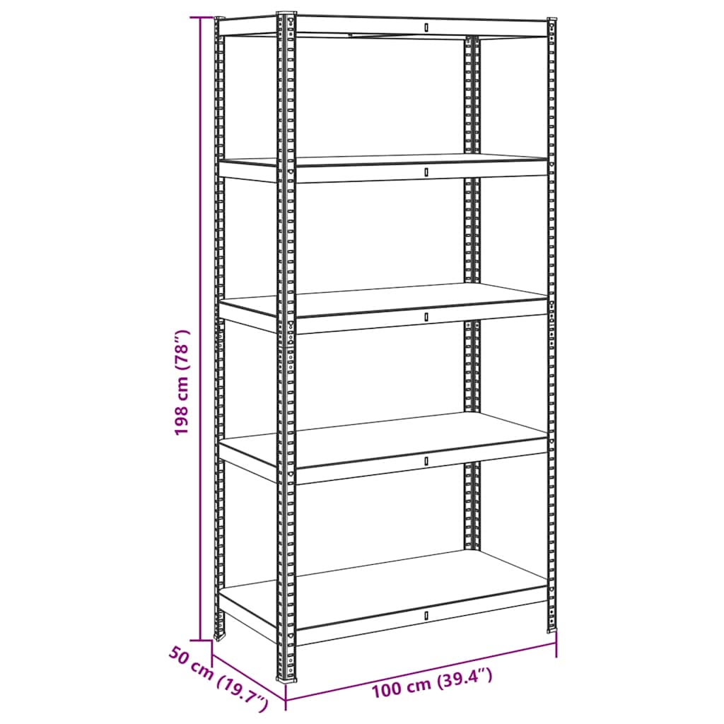 8721158392503_g_en_hd_10 vidaXL 5-Layer Storage Shelf Anthracite Steel&Engineered Wood - Image 13