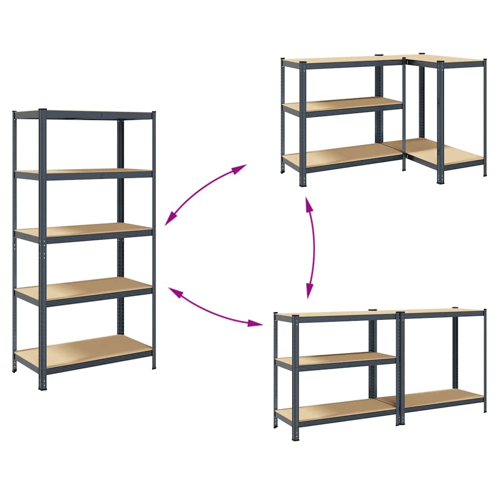 8721158392503_g_en_hd_5 vidaXL 5-Layer Storage Shelf Anthracite Steel&Engineered Wood - Image 8