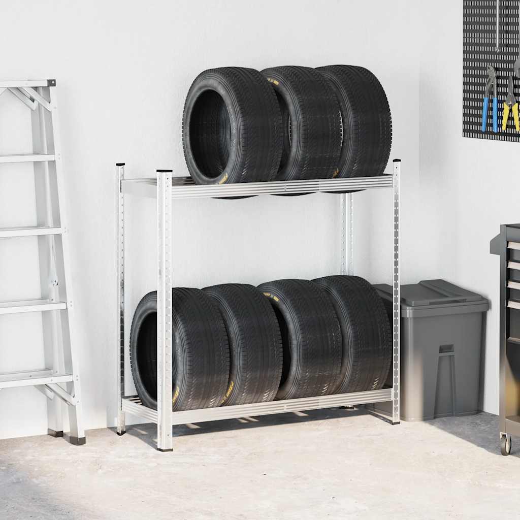 8721158392541_g_en_hd_1 vidaXL 2-Layer Tyre Shelf Silver 110x40x109 cm Steel - Image 4