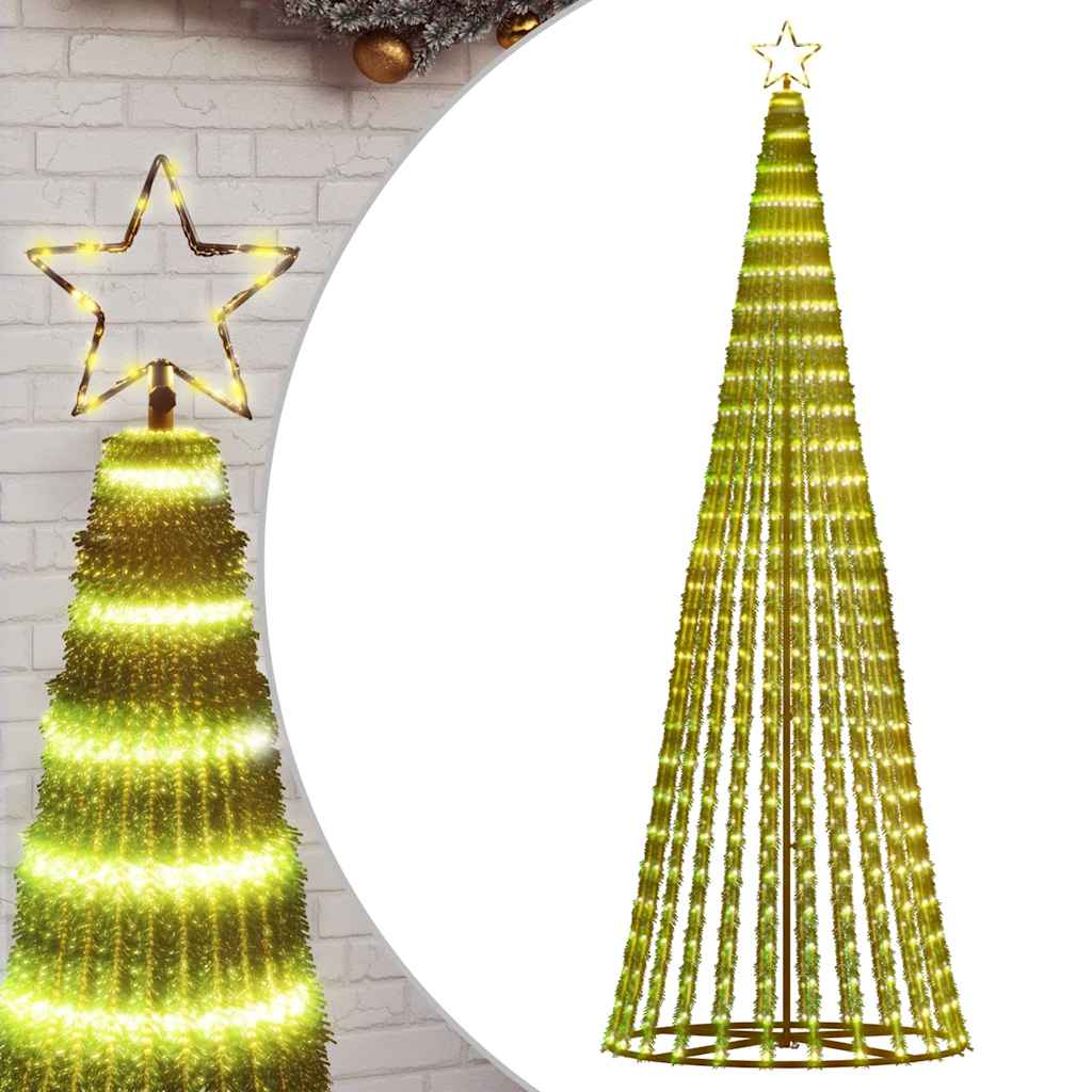 8721158394699_a_en_hd_1 vidaXL LED Christmas Tree with Spikes 570 LEDs Warm White 300 cm - Image 2