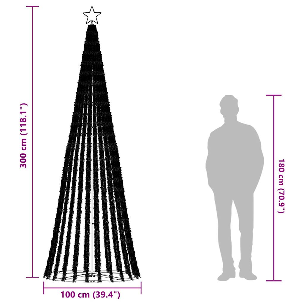 8721158394699_g_en_hd_10 vidaXL LED Christmas Tree with Spikes 570 LEDs Warm White 300 cm - Image 12